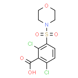 ChemSpider 2D Image | 2,6-Dichloro-3-(4-morpholinylsulfonyl)benzoic acid | C11H11Cl2NO5S