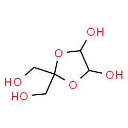 ChemSpider 2D Image | 2,2-Bis(hydroxymethyl)-1,3-dioxolane-4,5-diol | C5H10O6