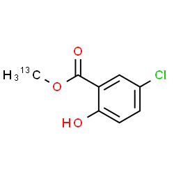 ChemSpider 2D Image | (~13~C)Methyl 5-chloro-2-hydroxybenzoate | C713CH7ClO3