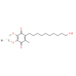 ChemSpider 2D Image | 2-(10-Hydroxydecyl)-6-methoxy-3-methyl-5-[(~13~C)methyloxy]-1,4-benzoquinone | C1813CH30O5