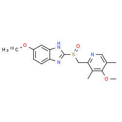 ChemSpider 2D Image | 2-{[(4-Methoxy-3,5-dimethyl-2-pyridinyl)methyl]sulfinyl}-6-[(~13~C)methyloxy]-1H-benzimidazole | C1613CH19N3O3S