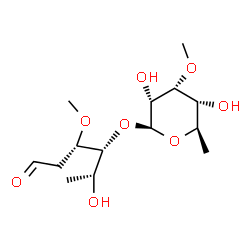 ChemSpider 2D Image | 2,6-Dideoxy-4-O-(6-deoxy-3-O-methyl-beta-D-allopyranosyl)-3-O-methyl-D-ribo-hexose | C14H26O8
