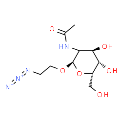 ChemSpider 2D Image | 2-Azidoethyl (2xi)-2-acetamido-2-deoxy-alpha-L-xylo-hexopyranoside | C10H18N4O6