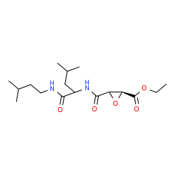ChemSpider 2D Image | Ethyl (2S)-3-({4-methyl-1-[(3-methylbutyl)amino]-1-oxo-2-pentanyl}carbamoyl)-2-oxiranecarboxylate | C17H30N2O5