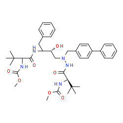 ChemSpider 2D Image | N-{(3R)-4-[1-(4-Biphenylylmethyl)-2-{(2R)-2-[(methoxycarbonyl)amino]-3,3-dimethylbutanoyl}hydrazino]-3-hydroxy-1-phenyl-2-butanyl}-N~2~-(methoxycarbonyl)-3-methylvalinamide | C39H53N5O7