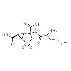 ChemSpider 2D Image | (1S,5R,6R)-4-(Methionylamino)-2-thiabicyclo[3.1.0]hexane-4,6-dicarboxylic acid 2,2-dioxide | C12H18N2O7S2