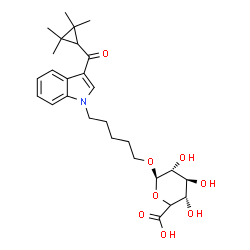 ChemSpider 2D Image | 5-{3-[(2,2,3,3-Tetramethylcyclopropyl)carbonyl]-1H-indol-1-yl}pentyl (5xi)-beta-D-xylo-hexopyranosiduronic acid | C27H37NO8