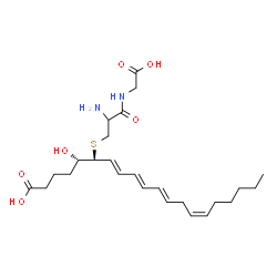 ChemSpider 2D Image | S-[(4S,5S,6E,8E,10E,13Z)-1-Carboxy-4-hydroxy-6,8,10,13-nonadecatetraen-5-yl]cysteinylglycine | C25H40N2O6S