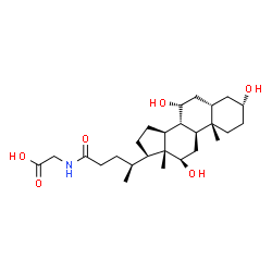 ChemSpider 2D Image | N-[(3alpha,5beta,7alpha,12beta,20S)-3,7,12-Trihydroxy-24-oxocholan-24-yl]glycine | C26H43NO6