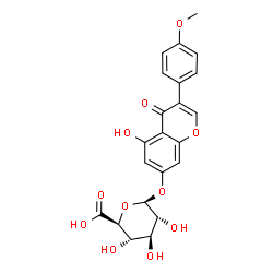 ChemSpider 2D Image | 5-Hydroxy-3-(4-methoxyphenyl)-4-oxo-4H-chromen-7-yl beta-D-glucopyranosiduronic acid | C22H20O11