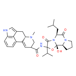 ChemSpider 2D Image | (2'xi,5alpha,5'alpha,8xi)-12'-Hydroxy-5'-isobutyl-2'-isopropyl-3',6',18-trioxoergotaman | C32H41N5O5