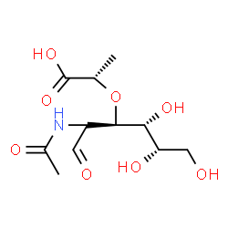 ChemSpider 2D Image | (2xi)-2-Acetamido-3-O-[(1S)-1-carboxyethyl]-2-deoxy-L-xylo-hexose | C11H19NO8
