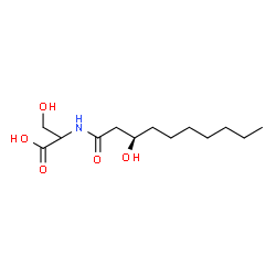 ChemSpider 2D Image | N-[(3R)-3-Hydroxydecanoyl]serine | C13H25NO5