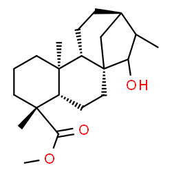 ChemSpider 2D Image | Methyl (5beta,8alpha,9beta,10alpha,13alpha,16xi)-15-hydroxykauran-18-oate | C21H34O3