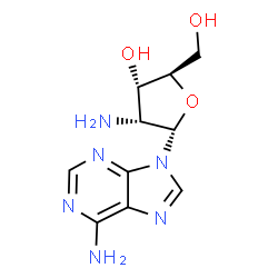 ChemSpider 2D Image | 9-(2-Amino-2-deoxy-alpha-D-ribofuranosyl)-9H-purin-6-amine | C10H14N6O3