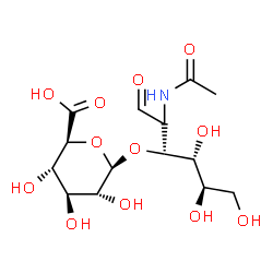 ChemSpider 2D Image | 2-Acetamido-2-deoxy-3-O-beta-D-glucopyranuronosyl-D-mannose | C14H23NO12