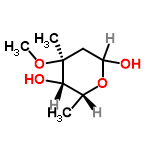 InChI=1/C8H16O4/c1-5-7(10)8(2,11-3)4-6(9)12-5/h5-7,9-10H,4H2,1-3H3/t5-,6?,7+,8+/m1/s1