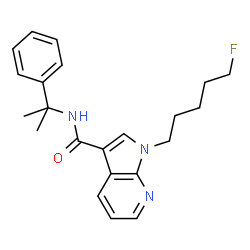 ChemSpider 2D Image | 1-(5-Fluoropentyl)-N-(2-phenyl-2-propanyl)-1H-pyrrolo[2,3-b]pyridine-3-carboxamide | C22H26FN3O