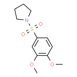 ChemSpider 2D Image | 1-[(3,4-Dimethoxyphenyl)sulfonyl]pyrrolidine | C12H17NO4S