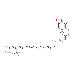 ChemSpider 2D Image | (7cis)-3,3'-Dihydroxy-beta,beta-carotene-4,4'-dione | C40H52O4