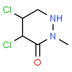 ChemSpider 2D Image | 4,5-Dichloro-2-methyltetrahydro-3(2H)-pyridazinone | C5H8Cl2N2O