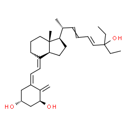 ChemSpider 2D Image | (1R,3S,5Z)-5-[(2E)-2-{(1R,3aS,7aR)-1-[(2R,5E)-7-Ethyl-7-hydroxy-3,5-nonadien-2-yl]-7a-methyloctahydro-4H-inden-4-ylidene}ethylidene]-4-methylene-1,3-cyclohexanediol (non-preferred name) | C30H46O3