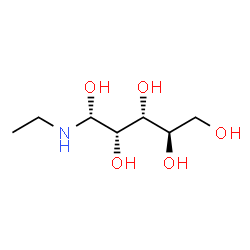 ChemSpider 2D Image | (1R)-1-C-(Ethylamino)-D-arabinitol | C7H17NO5