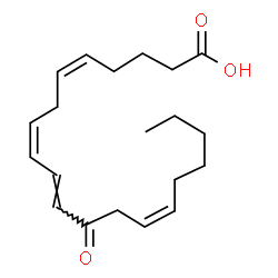 ChemSpider 2D Image | (5Z,8Z,10E,14Z)-12-Oxo-5,8,10,14-icosatetraenoic acid | C20H30O3