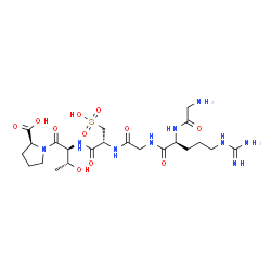 ChemSpider 2D Image | Glycyl-L-arginylglycyl-3-sulfo-L-alanyl-L-threonyl-L-proline | C22H39N9O11S