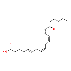 ChemSpider 2D Image | (5E,8Z,11Z,15R)-15-Hydroxy-5,8,11,13-icosatetraenoic acid | C20H32O3
