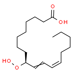 ChemSpider 2D Image | (9S,12Z)-9-Hydroperoxy-10,12-octadecadienoic acid | C18H32O4
