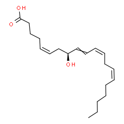 ChemSpider 2D Image | (5Z,8S,11Z,14Z)-8-Hydroxy-5,9,11,14-icosatetraenoic acid | C20H32O3