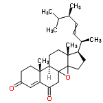 InChI=1/C28H40O3/c1-17(2)18(3)7-8-19(4)21-10-14-28-26(21,6)13-11-24-25(5)12-9-20(29)15-22(25)23(30)16-27(24,28)31-28/h7-8,15,17-19,21,24H,9-14,16H2,1-6H3/t18-,19+,21+,24+,25-,26+,27?,28?/m0/s1