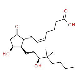ChemSpider 2D Image | (5Z,11beta,15S)-11,15-Dihydroxy-16,16-dimethyl-9-oxoprosta-5,13-dien-1-oic acid | C22H36O5