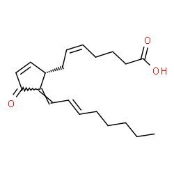 ChemSpider 2D Image | (5Z,12E,14E)-11-Oxoprosta-5,9,12,14-tetraen-1-oic acid | C20H28O3