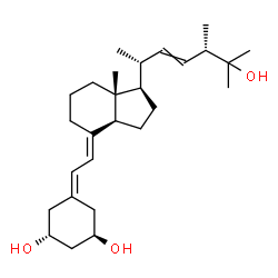 ChemSpider 2D Image | (1R,3R,7E,17beta)-17-[(2R,5S)-6-Hydroxy-5,6-dimethyl-3-hepten-2-yl]-9,10-secoestra-5,7-diene-1,3-diol | C27H44O3