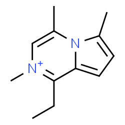 ChemSpider 2D Image | 1-Ethyl-2,4,6-trimethylpyrrolo[1,2-a]pyrazin-2-ium | C12H17N2