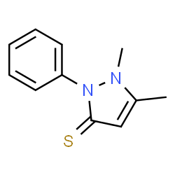 ChemSpider 2D Image | 1,5-Dimethyl-2-phenyl-1H-pyrazole-3(2H)-thione | C11H12N2S