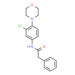 ChemSpider 2D Image | N-[3-Chloro-4-(4-morpholinyl)phenyl]-2-phenylacetamide | C18H19ClN2O2