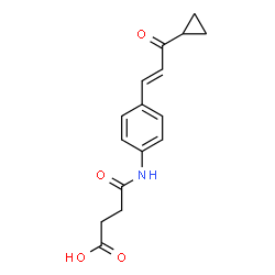 ChemSpider 2D Image | 4-({4-[(1E)-3-Cyclopropyl-3-oxo-1-propen-1-yl]phenyl}amino)-4-oxobutanoic acid | C16H17NO4
