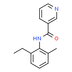 ChemSpider 2D Image | N-(2-Ethyl-6-methylphenyl)nicotinamide | C15H16N2O
