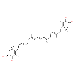 ChemSpider 2D Image | (3S,3'S)-3,3'-Dihydroxy-beta,beta-carotene-4,4'-dione | C40H52O4