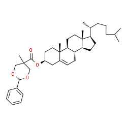ChemSpider 2D Image | (3beta)-Cholest-5-en-3-yl 5-methyl-2-phenyl-1,3-dioxane-5-carboxylate | C39H58O4
