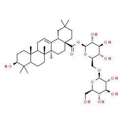 ChemSpider 2D Image | 6-O-beta-D-Glucopyranosyl-1-O-[(3beta,5xi,9xi)-3-hydroxy-28-oxoolean-12-en-28-yl]-beta-D-glucopyranose | C42H68O13