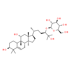 ChemSpider 2D Image | (1S,9beta,11alpha,24R)-1,11,25-Trihydroxy-9,10,14-trimethyl-4,9-cyclo-9,10-secocholest-5-en-24-yl beta-D-glucopyranoside | C36H62O9