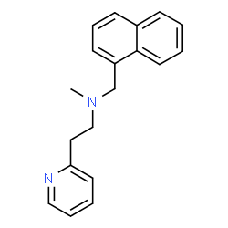 ChemSpider 2D Image | N-Methyl-N-(1-naphthylmethyl)-2-(2-pyridinyl)ethanamine | C19H20N2