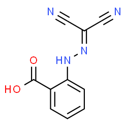 ChemSpider 2D Image | 2-[2-(Dicyanomethylene)hydrazino]benzoic acid | C10H6N4O2