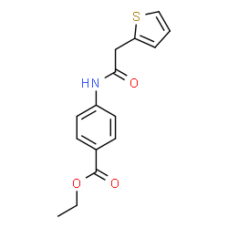 ChemSpider 2D Image | Ethyl 4-[(2-thienylacetyl)amino]benzoate | C15H15NO3S