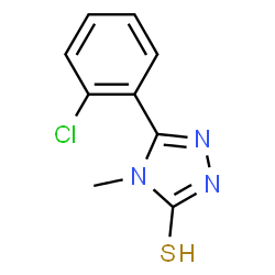 ChemSpider 2D Image | 5-(2-chlorophenyl)-4-methyl-2H-1,2,4-triazole-3-thione | C9H8ClN3S