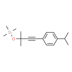 ChemSpider 2D Image | {[4-(4-Isopropylphenyl)-2-methyl-3-butyn-2-yl]oxy}(trimethyl)silane | C17H26OSi